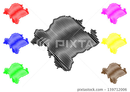 Toplica District (Republic of Serbia, Districts in Southern and Eastern Serbia) map vector illustration, scribble sketch Toplica map Toplica District (Republic of Serbia, Districts in Southern and Eastern Serbia) map vector illustration, scribble sketch Toplica map 139712006
