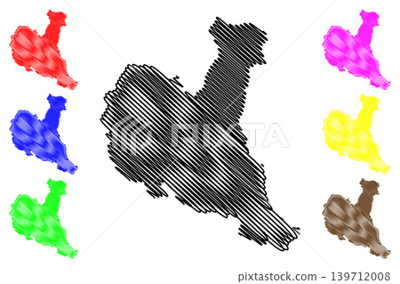 Zajecar District (Republic of Serbia, Districts in Southern and Eastern Serbia) map vector illustration, scribble sketch Zajecar map Zajecar District (Republic of Serbia, Districts in Southern and Eastern Serbia) map vector illustration, scribble sketch Zajecar map 139712008