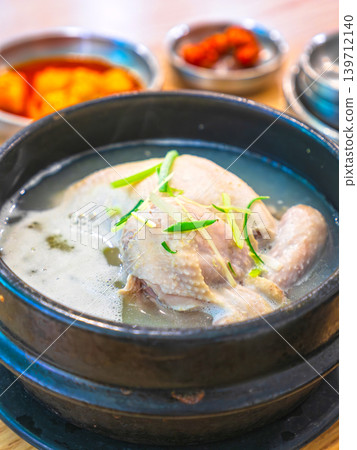 Authentic Korean Samgyetang (ginseng chicken soup) Authentic Korean Samgyetang (ginseng chicken soup) 139712140