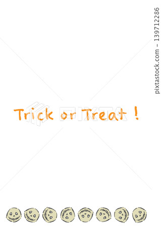 Yellow skull hand-drawn brushstroke vertical message card template - bottom border design Yellow skull hand-drawn brushstroke vertical message card template - bottom border design 139712286