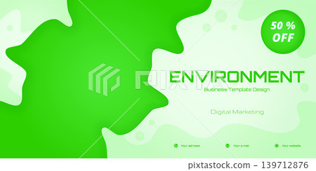 Fresh green design with eco-friendly vibes, perfect for digital marketing and business promotion Fresh green design with eco-friendly vibes, perfect for digital marketing and business promotion 139712876