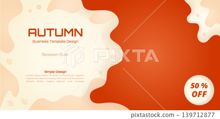 autumn season sale business banner with abstract fluid shapes autumn season sale business banner with abstract fluid shapes 139712877