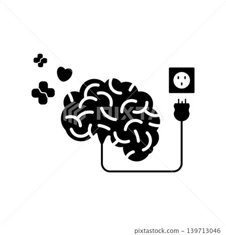 Brain charging design, increase mental health energy to be better, plus effect and love Brain charging design, increase mental health energy to be better, plus effect and love 139713046