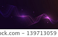Abstract glowing wave lines on dark background. Dynamic wave pattern. Modern wavy lines and Futuristic technology concept 139713059