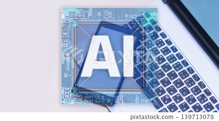 Accessing AI technology through smartphones [ image of new age technology ] 139713078