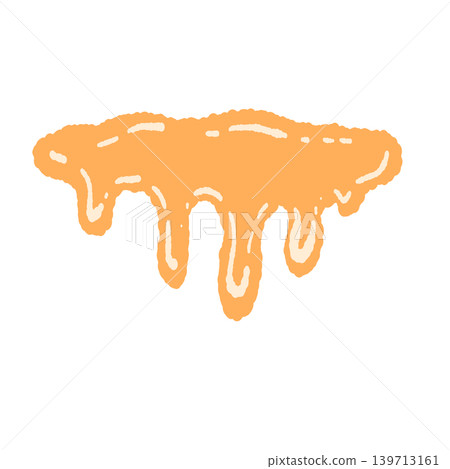Wide, dripping orange slime vector illustration decorative material: Orange Wide, dripping orange slime vector illustration decorative material: Orange 139713161