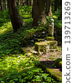Moss-covered Jizo statue 139713269