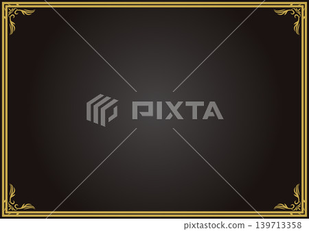 A classic decorative frame background in luxurious black and gold. A classic decorative frame background in luxurious black and gold. 139713358