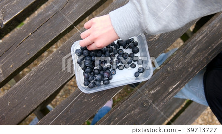 Child Eating a Healthy Fruit Snack Outdoors Child Eating a Healthy Fruit Snack Outdoors 139713727
