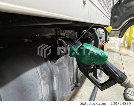 Refueling a truck via refueling Refueling a truck via refueling 139714829