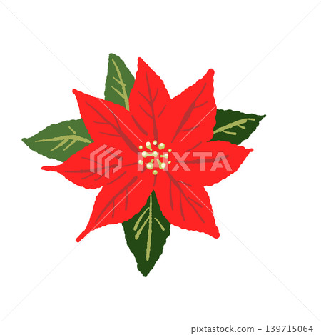 Poinsettia single illustration, red flower, botanical material, Christmas background transparent 6 Poinsettia single illustration, red flower, botanical material, Christmas background transparent 6 139715064