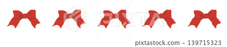 Simple red ribbon line border decoration illustration, transparent background 2 Simple red ribbon line border decoration illustration, transparent background 2 139715323