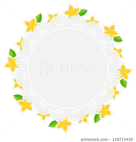 Plumeria circular lace frame Plumeria circular lace frame 139715430
