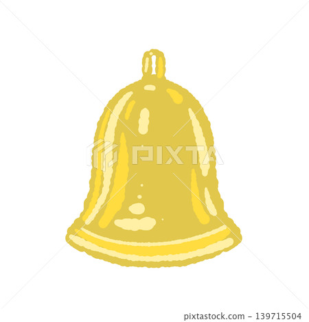 Yellow vertical bell illustration (single image, transparent background) Yellow vertical bell illustration (single image, transparent background) 139715504