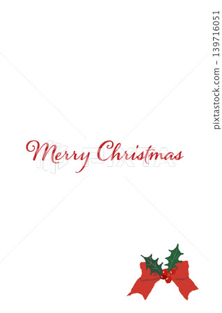 Luxurious red striped ribbon corner decoration, vertical Christmas card template, transparent background. Luxurious red striped ribbon corner decoration, vertical Christmas card template, transparent background. 139716051