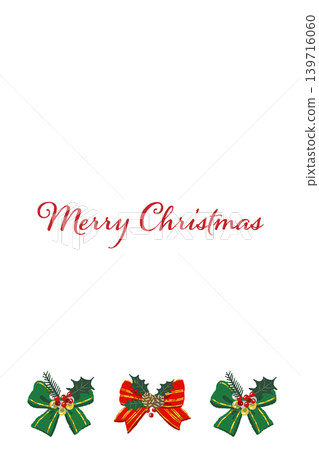 Luxurious red ribbon corner decoration, vertical Christmas card template, transparent background, 3 Luxurious red ribbon corner decoration, vertical Christmas card template, transparent background, 3 139716060