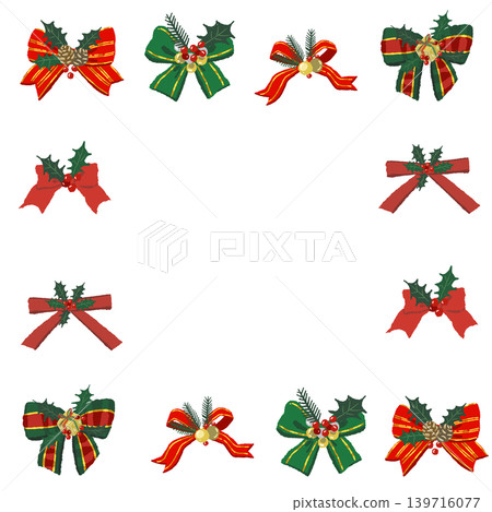 Luxurious ribbon square frame decoration illustration with transparent background Luxurious ribbon square frame decoration illustration with transparent background 139716077