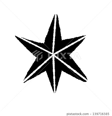 單色三維五角星插圖,背景透明。 單色三維五角星插圖,背景透明。 139716385