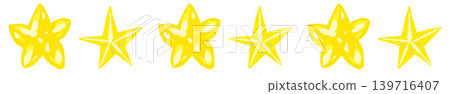 Simple gold pentagram line border decorative illustration with transparent background. Simple gold pentagram line border decorative illustration with transparent background. 139716407