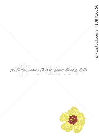 Yellow flower corner decoration, vertical card template with message, transparent background. Yellow flower corner decoration, vertical card template with message, transparent background. 139716656