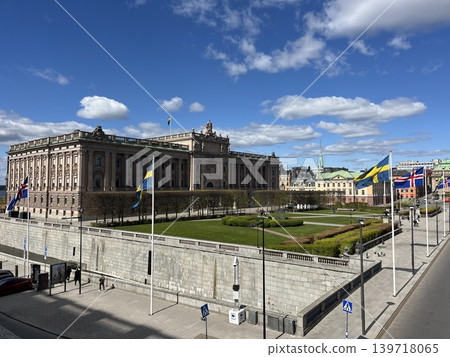 The Swedish Parliament building in Stockholm, the capital of Sweden. The Swedish Parliament building in Stockholm, the capital of Sweden. 139718065