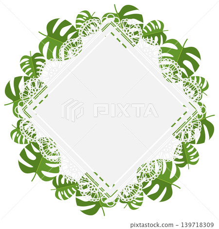Monstera diamond lace frame Monstera diamond lace frame 139718309