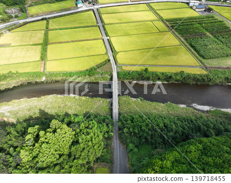 Scenery of the Nagano Submersible Bridge in Nakatosa Town, Kochi Prefecture Scenery of the Nagano Submersible Bridge in Nakatosa Town, Kochi Prefecture 139718455