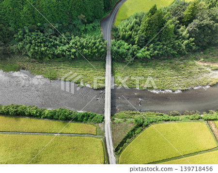 Scenery of the Nagano Submersible Bridge in Nakatosa Town, Kochi Prefecture Scenery of the Nagano Submersible Bridge in Nakatosa Town, Kochi Prefecture 139718456