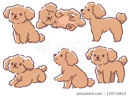 簡單可愛的狗狗插畫集:玩具貴賓犬姿勢合輯_豐富類型① 簡單可愛的狗狗插畫集:玩具貴賓犬姿勢合輯_豐富類型① 139718628