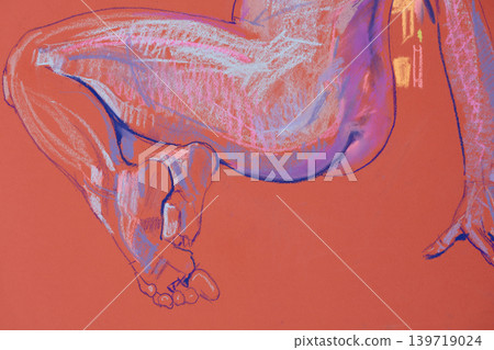 human's figure, pencil drawing illustration, sketch 139719024