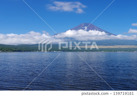 Fuji in summer as seen from Lake Yamanaka 139719181