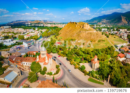Gori Fortress aerial panoramic view, Georgia Gori Fortress aerial panoramic view, Georgia 139719676