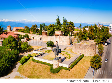 Batonis Tsikhe Fortress aerial view, Telavi Batonis Tsikhe Fortress aerial view, Telavi 139719687