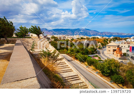 Heraklion city aerial panoramic view, Crete island, Greece Heraklion city aerial panoramic view, Crete island, Greece 139719720