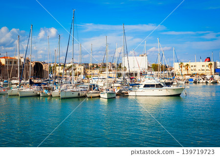 Port in Heraklion city, Crete island, Greece Port in Heraklion city, Crete island, Greece 139719723
