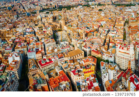Valencia city aerial panoramic view in Spain 139719765