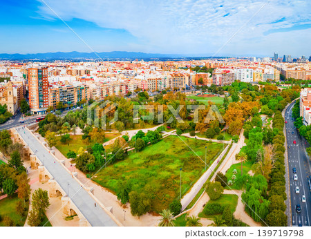 Valencia city aerial panoramic view in Spain Valencia city aerial panoramic view in Spain 139719798