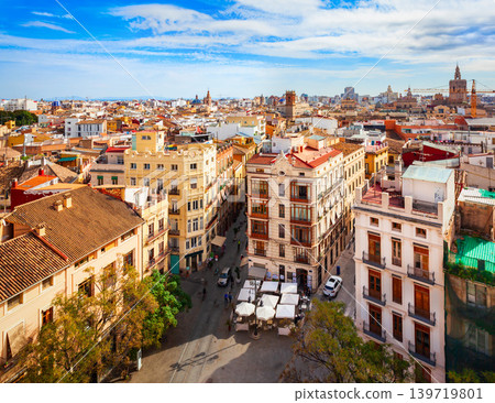 Valencia city aerial panoramic view in Spain 139719801