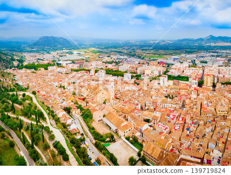 Xativa city aerial panoramic view, Spaint Xativa city aerial panoramic view, Spaint 139719824