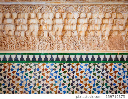 The Alhambra Palace interior in Granada, Spain The Alhambra Palace interior in Granada, Spain 139719875