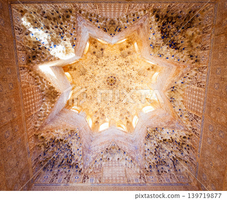 The Alhambra Palace interior in Granada, Spain The Alhambra Palace interior in Granada, Spain 139719877