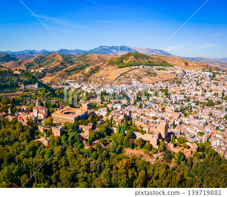 The Alhambra aerial panoramic view in Granada, Spain The Alhambra aerial panoramic view in Granada, Spain 139719881