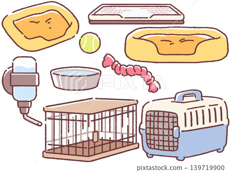 簡單可愛的狗狗插畫套組 - 狗狗用品 簡單可愛的狗狗插畫套組 - 狗狗用品 139719900