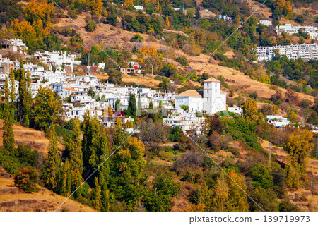 Bubion village aerial panoramic view, Spain Bubion village aerial panoramic view, Spain 139719973