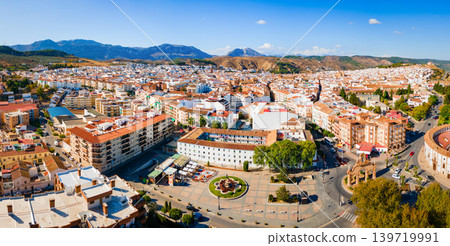 Antequera city aerial panoramic view in Spain 139719991