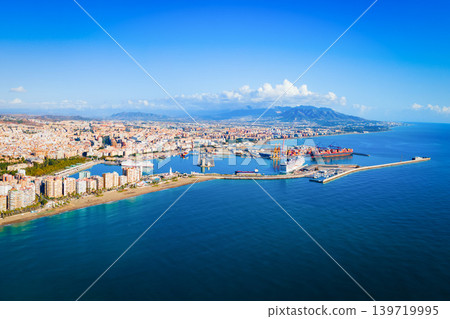 Malaga city aerial panoramic view in Andalusia, Spain Malaga city aerial panoramic view in Andalusia, Spain 139719995