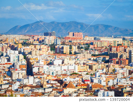 Malaga city aerial panoramic view in Andalusia, Spain Malaga city aerial panoramic view in Andalusia, Spain 139720004