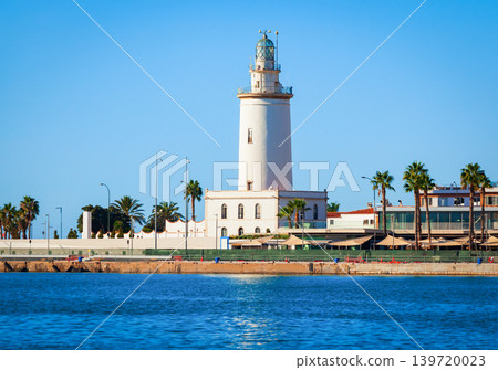Lighthouse in the port of Malaga, Spain Lighthouse in the port of Malaga, Spain 139720023