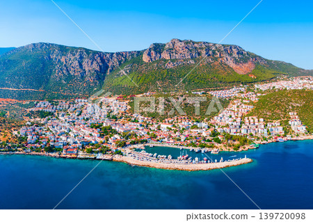 Kas city aerial panoramic view in Turkey Kas city aerial panoramic view in Turkey 139720098