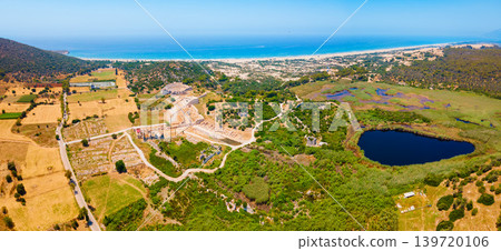 Patara ancient city aerial panoramic view, Turkey Patara ancient city aerial panoramic view, Turkey 139720106
